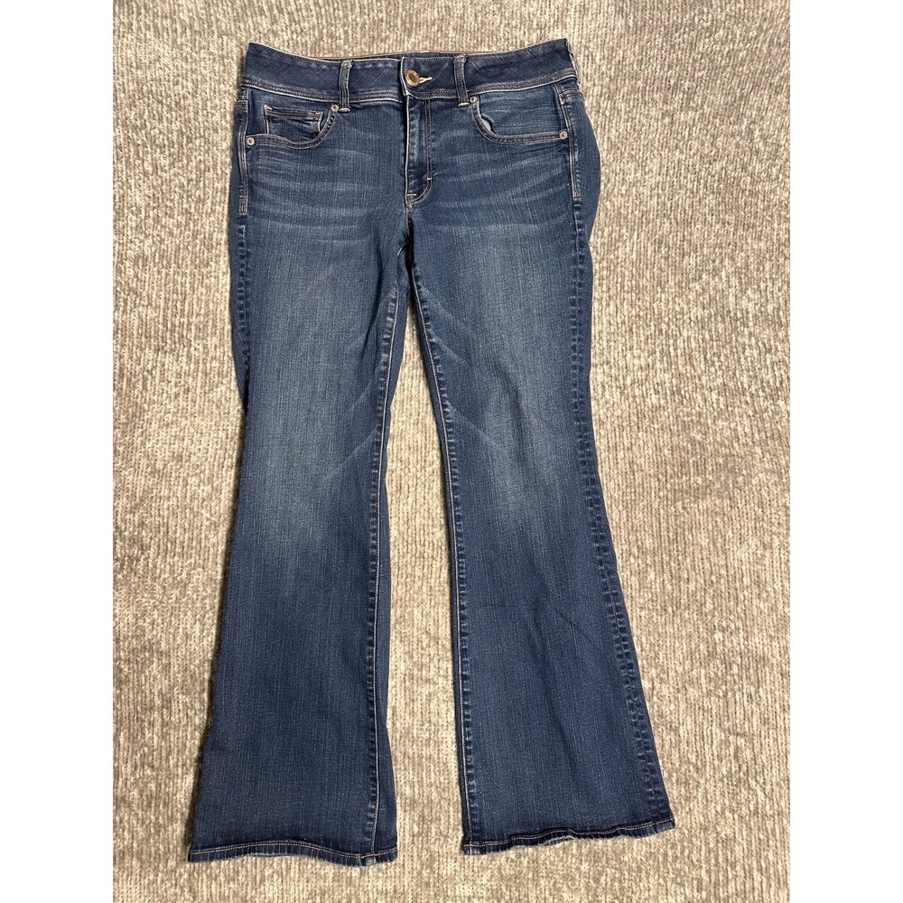 American Eagle Kick Boot Super Stretch Jeans Medium Wash Size 10 Bootcut